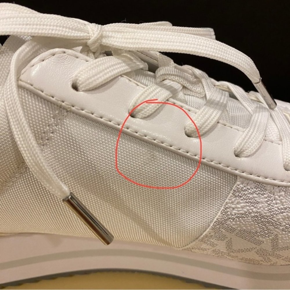 Michael Kors Monique Trainer MK Signature White Sneakers Shoes Flats 9.5 NEW - Picture 5 of 5